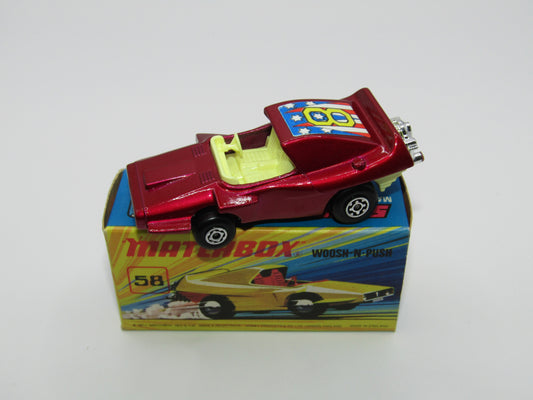 Matchbox Superfast 58B Woosh N Push Magenta "8" Label