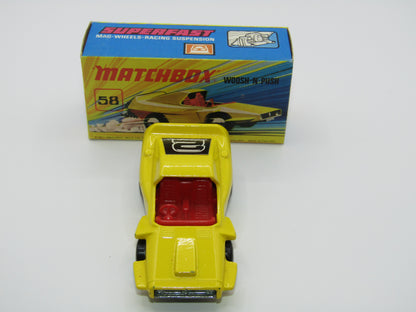Matchbox Superfast 58B Woosh N Push DARK YELLOW "2" Label