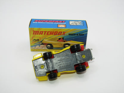 Matchbox Superfast 58B Woosh N Push DARK YELLOW "2" Label