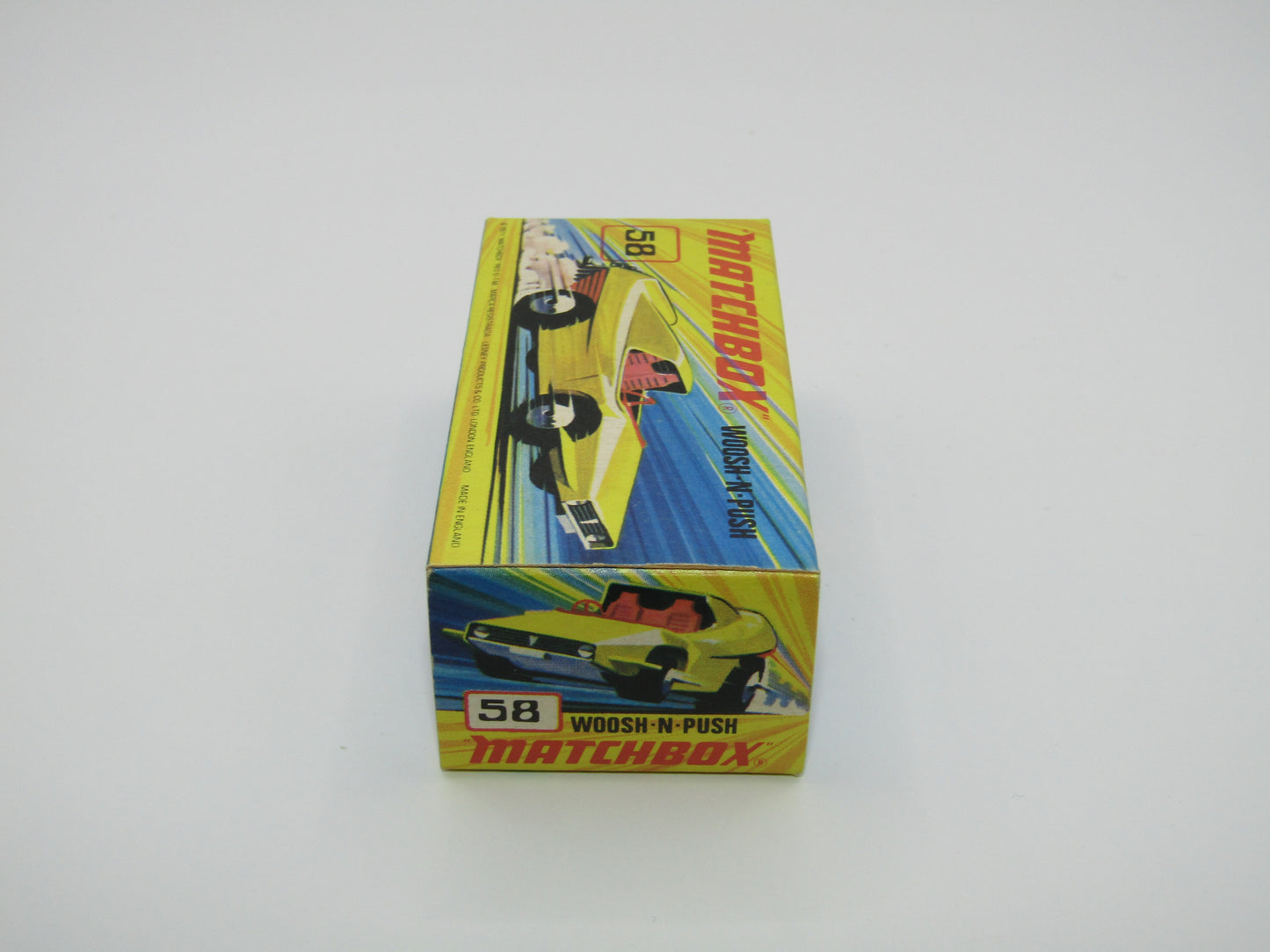 Matchbox Superfast 58B Woosh N Push DARK YELLOW "2" Label