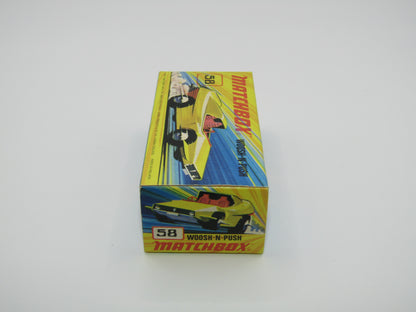 Matchbox Superfast 58B Woosh N Push DARK YELLOW "2" Label