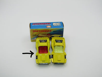 Matchbox Superfast 58B Woosh N Push LIGHT YELLOW "2" Label