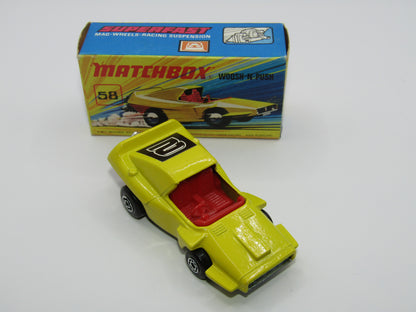 Matchbox Superfast 58B Woosh N Push LIGHT YELLOW "2" Label