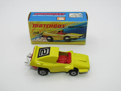 Matchbox Superfast 58B Woosh N Push LIGHT YELLOW "2" Label