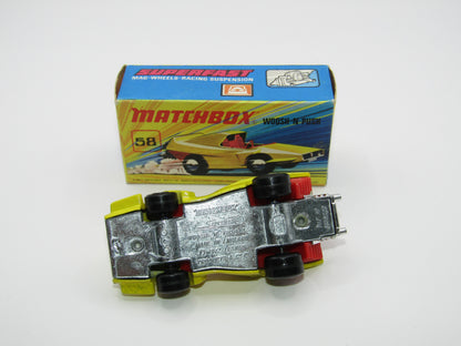 Matchbox Superfast 58B Woosh N Push LIGHT YELLOW "2" Label