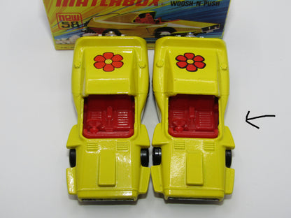 Matchbox Superfast 58B Woosh N Push RED Flower Label