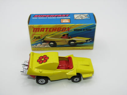 Matchbox Superfast 58B Woosh N Push RED Flower Label