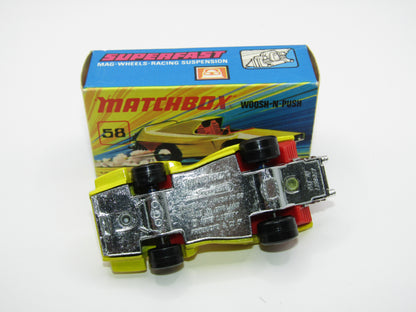 Matchbox Superfast 58B Woosh N Push RED Flower Label