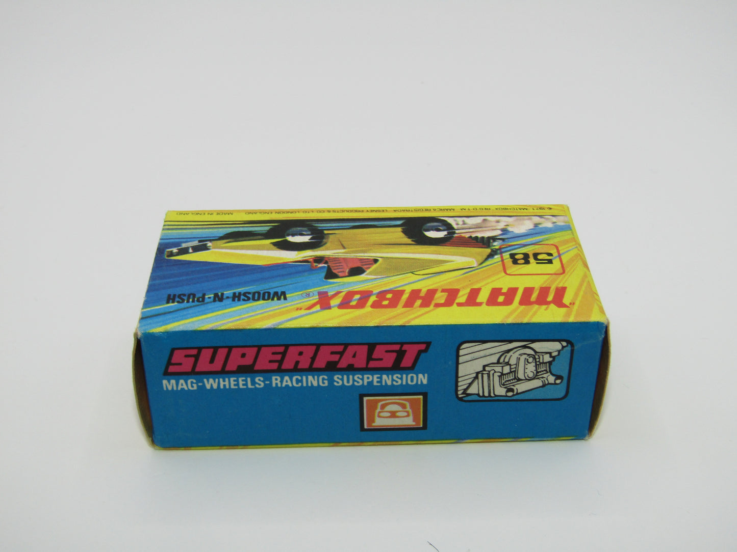 Matchbox Superfast 58B Woosh N Push RED Flower Label
