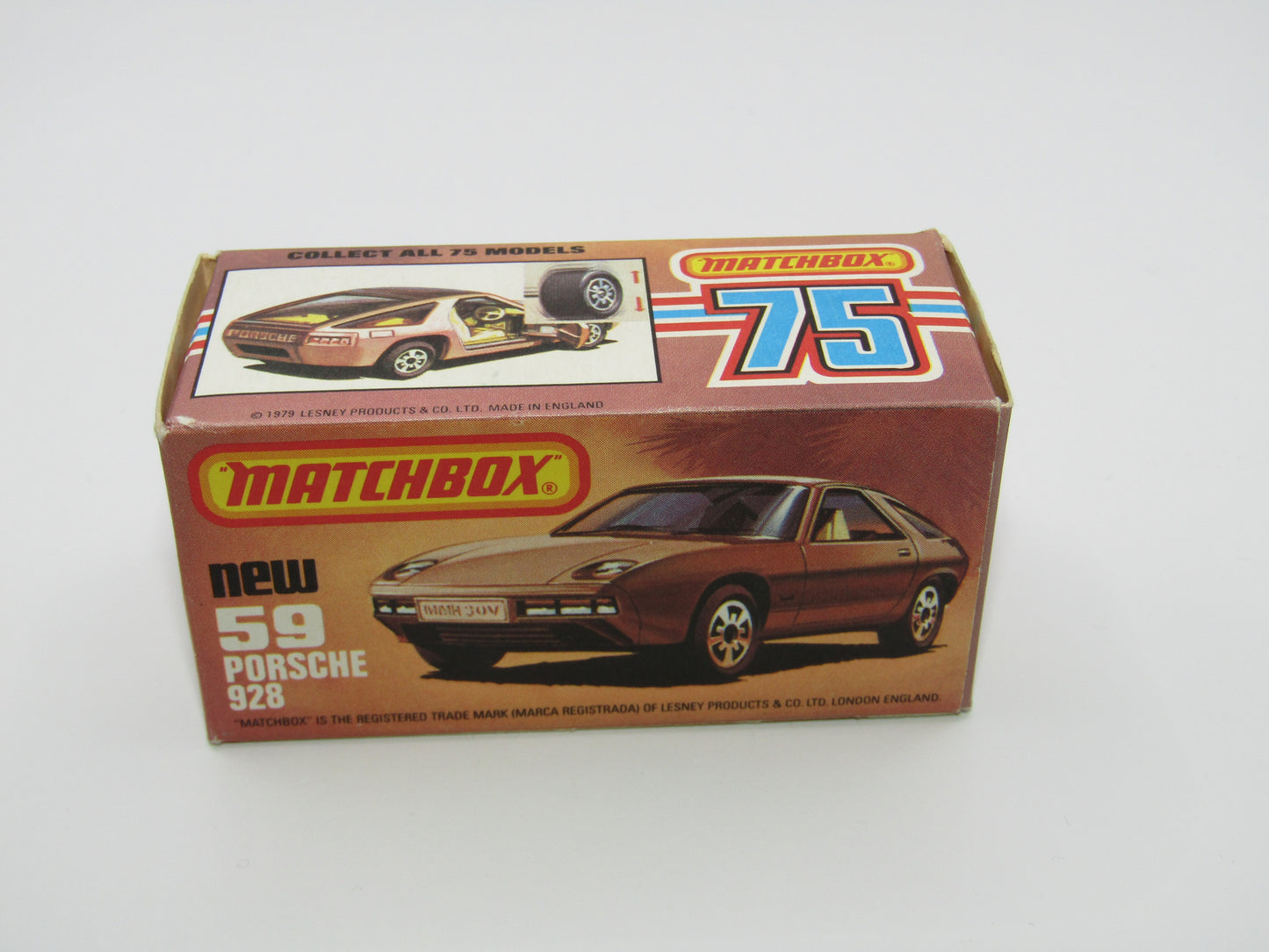 Matchbox Superfast 59C Porsche 928 Black AMBER Windows England Base