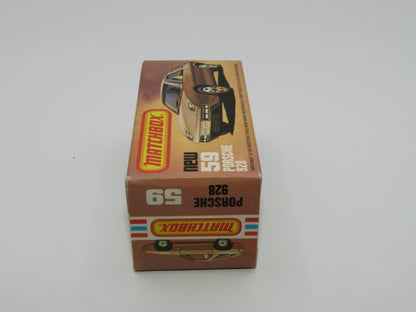 Matchbox Superfast 59C Porsche 928 Black AMBER Windows England Base