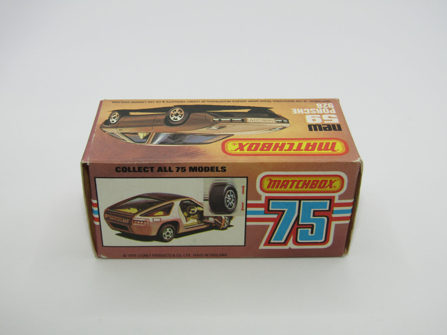 Matchbox Superfast 59C Porsche 928 Black AMBER Windows England Base