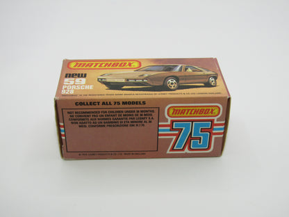 Matchbox Superfast 59C Porsche 928 Black AMBER Windows England Base