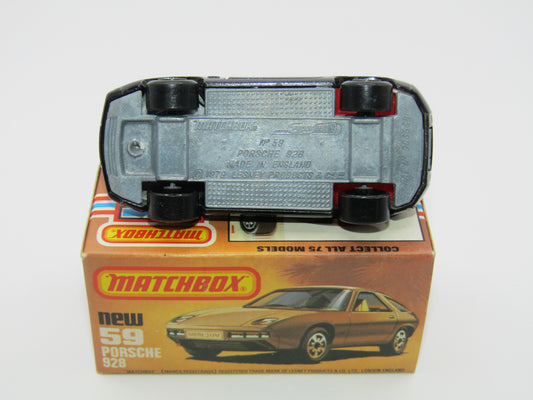 Matchbox Superfast 59C Porsche 928 Black UNPAINTED Base