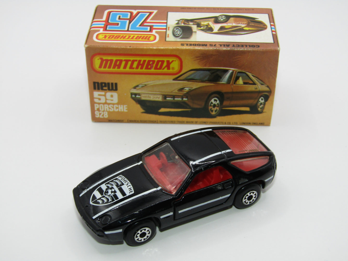 Matchbox Superfast 59C Porsche 928 Black UNPAINTED Base