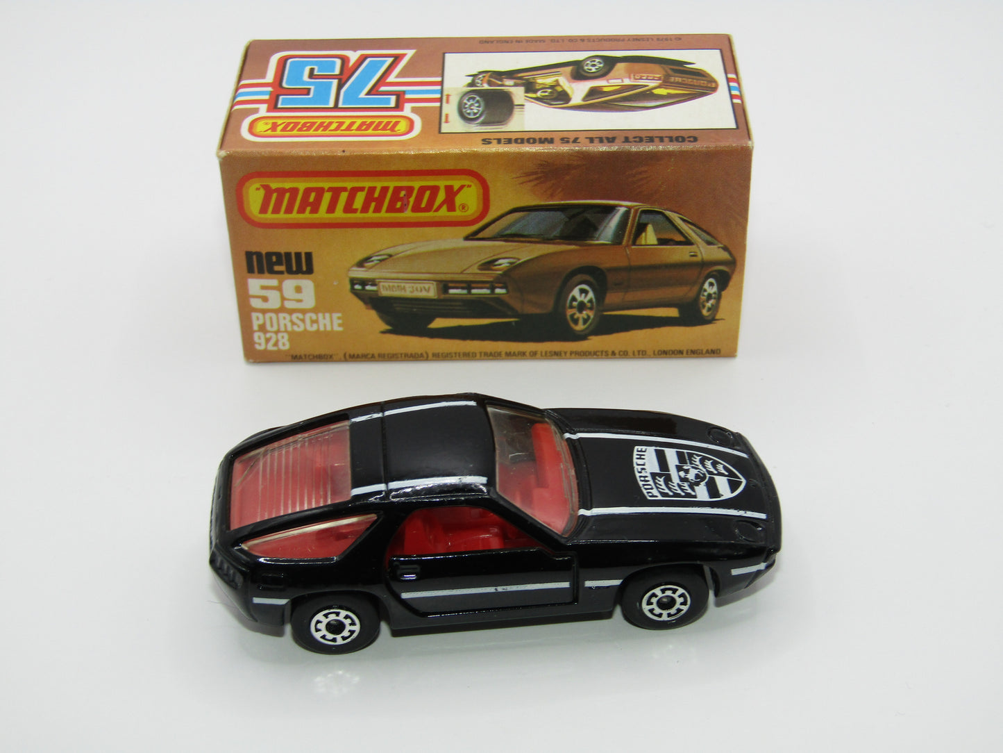 Matchbox Superfast 59C Porsche 928 Black UNPAINTED Base