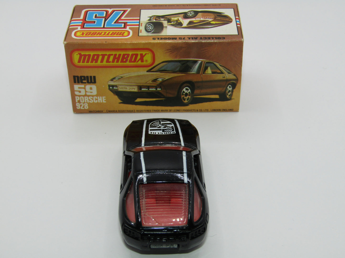Matchbox Superfast 59C Porsche 928 Black UNPAINTED Base