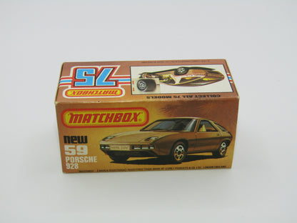 Matchbox Superfast 59C Porsche 928 Black UNPAINTED Base