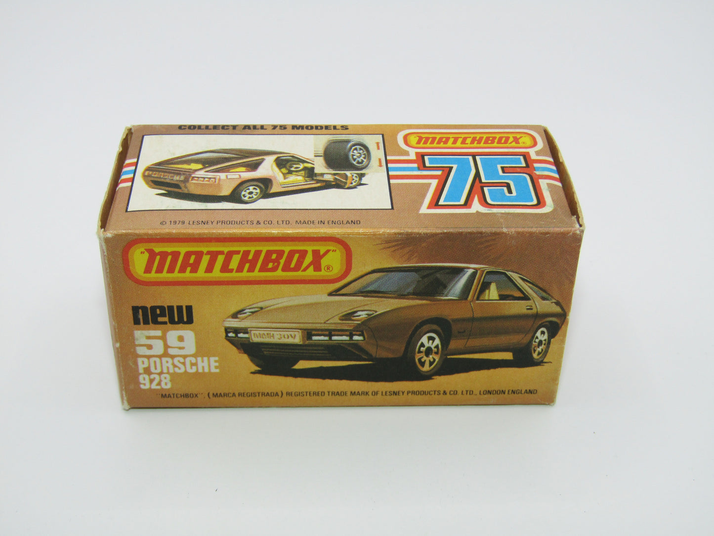 Matchbox Superfast 59C Porsche 928 SILVERY GOLD, Lemon Interior