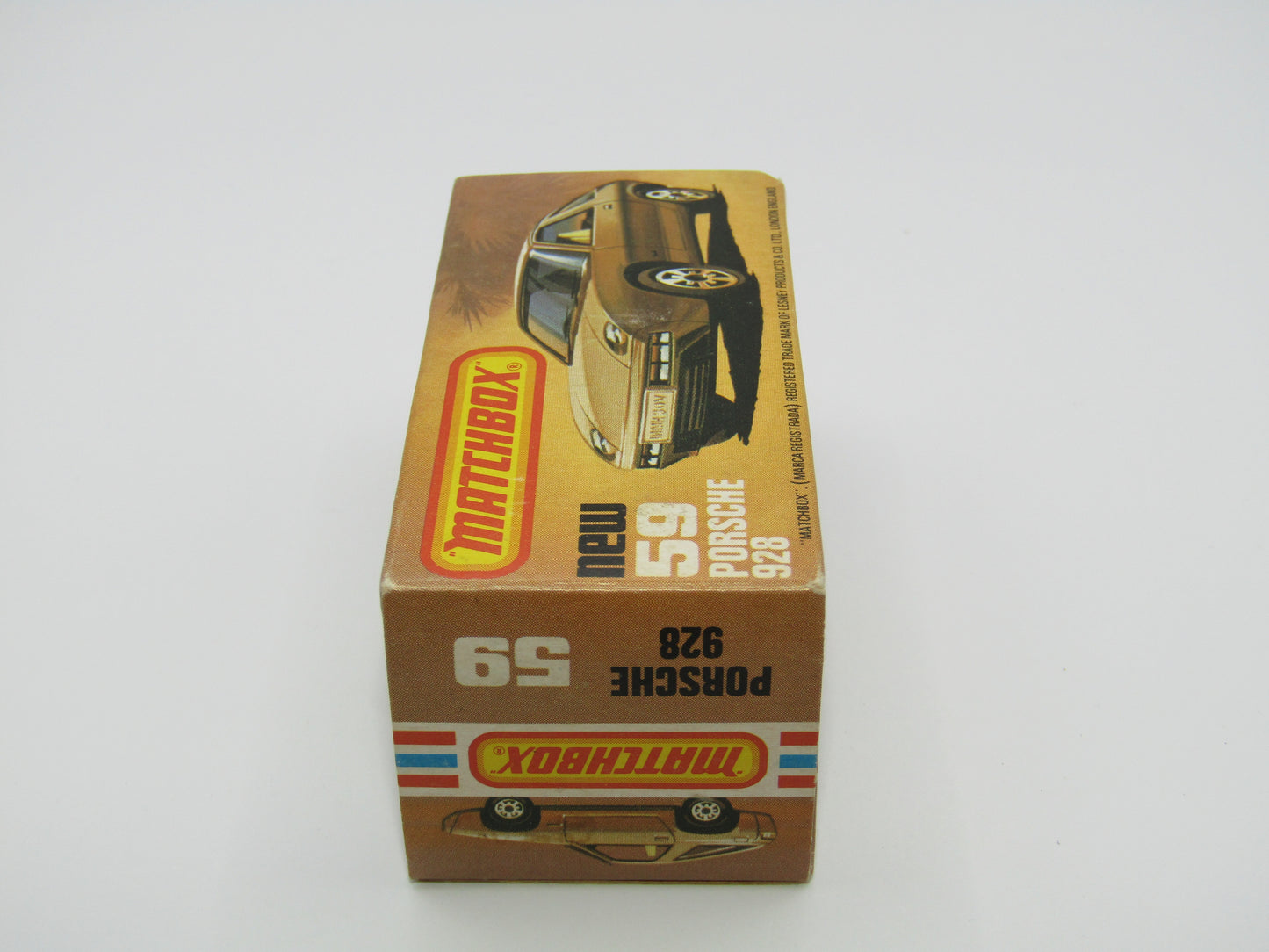 Matchbox Superfast 59C Porsche 928 SILVERY GOLD, Lemon Interior