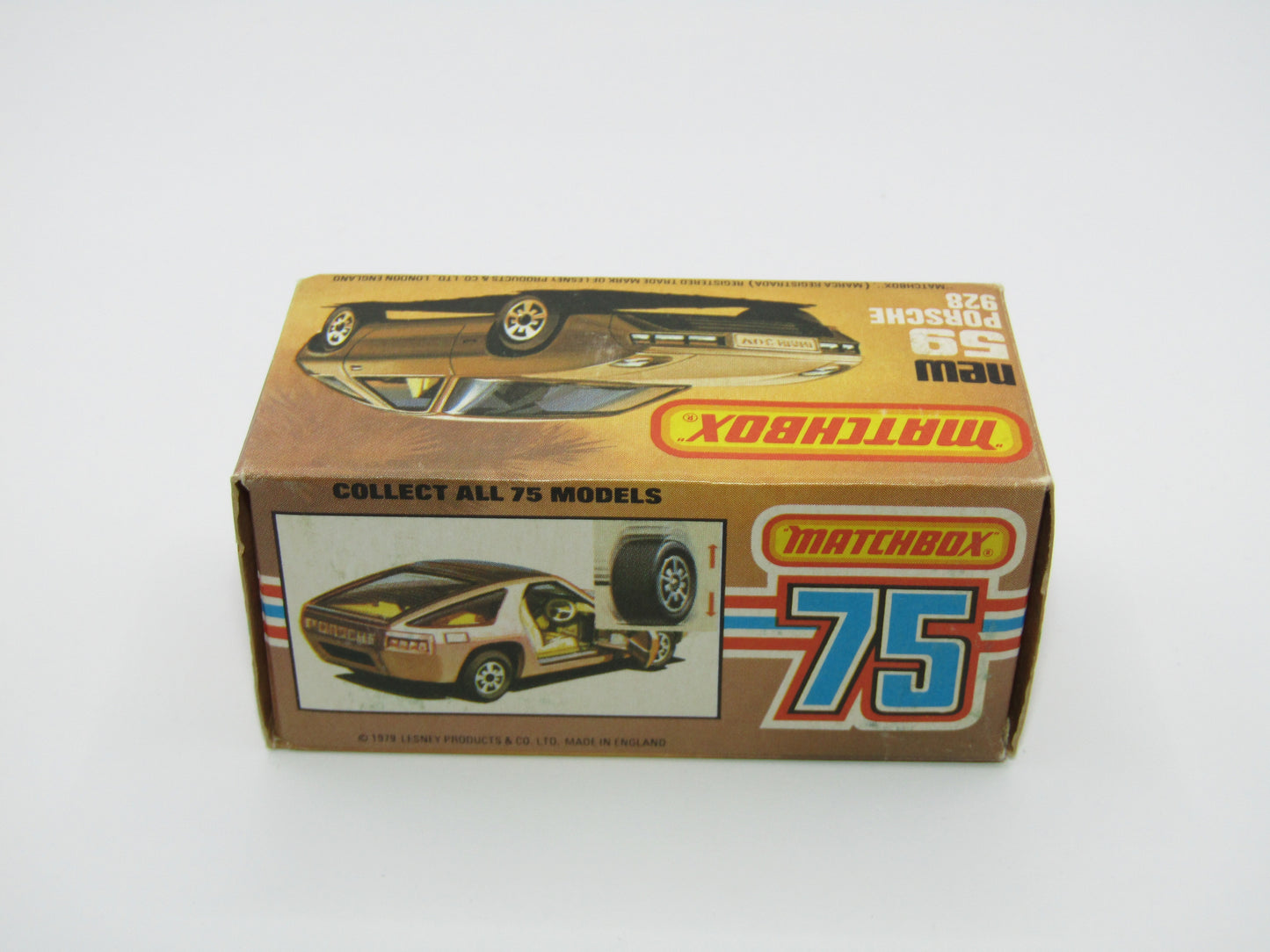 Matchbox Superfast 59C Porsche 928 SILVERY GOLD, Lemon Interior