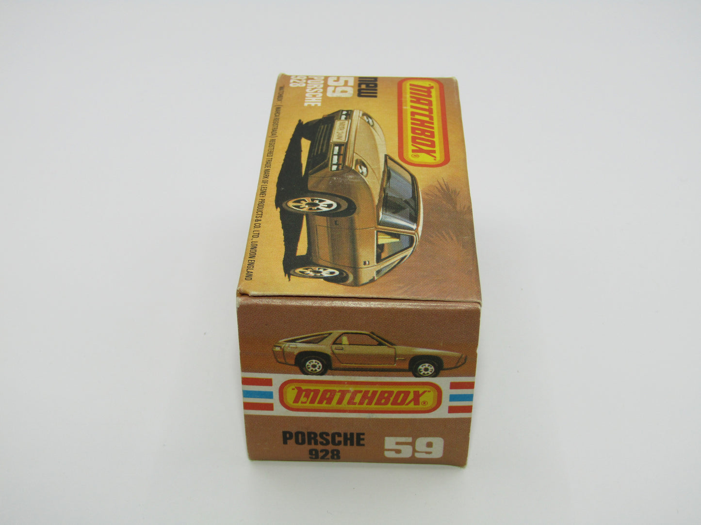 Matchbox Superfast 59C Porsche 928 SILVERY GOLD, Lemon Interior