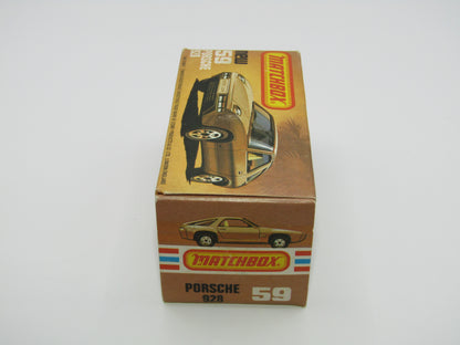 Matchbox Superfast 59C Porsche 928 SILVERY GOLD, Lemon Interior