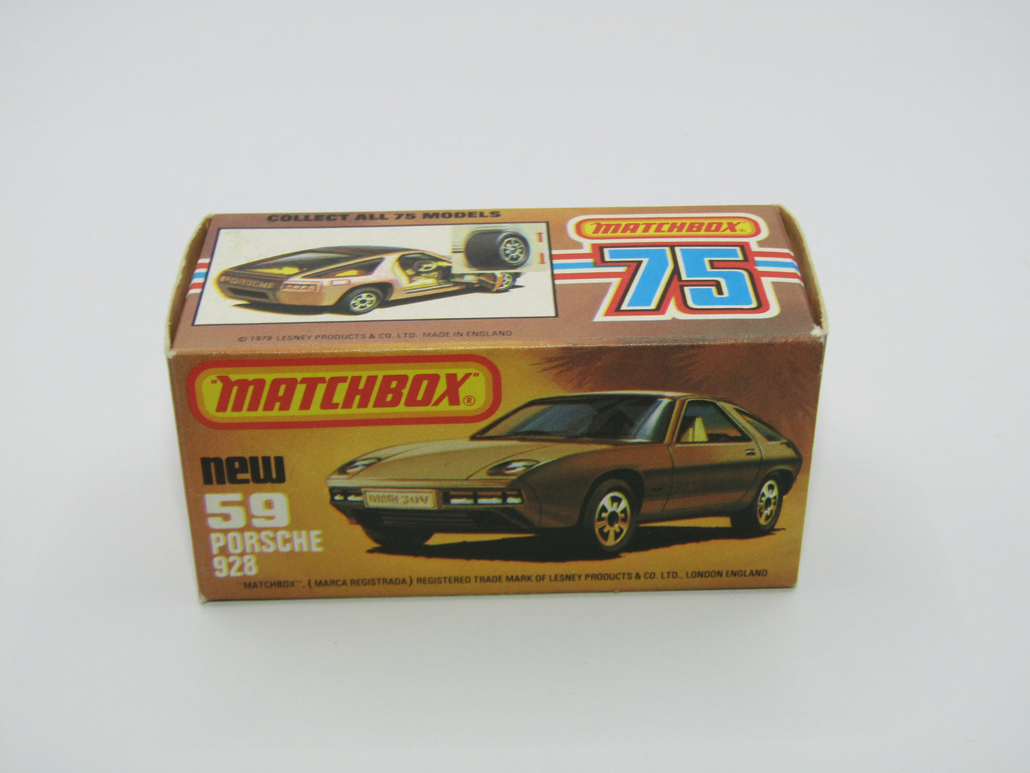 Matchbox Superfast 59C Porsche 928 SATIN GOLD Body Light Yellow Interior