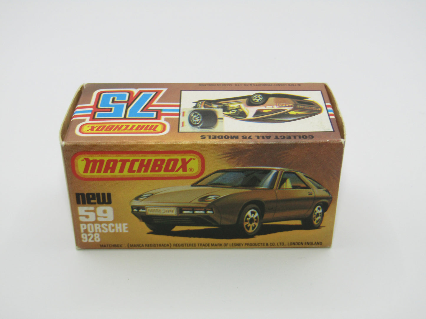 Matchbox Superfast 59C Porsche 928 SATIN GOLD Body Light Yellow Interior