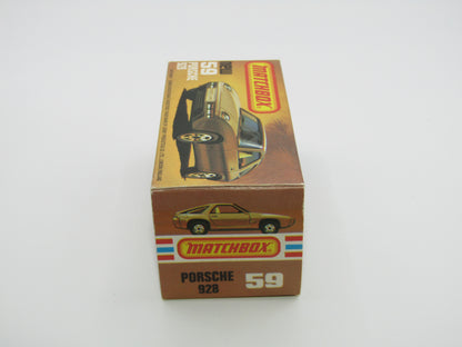 Matchbox Superfast 59C Porsche 928 SATIN GOLD Body Light Yellow Interior