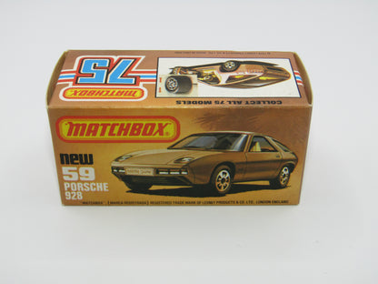 Matchbox Superfast 59C Porsche 928 CHAMPAGNE Gold, GREY Base