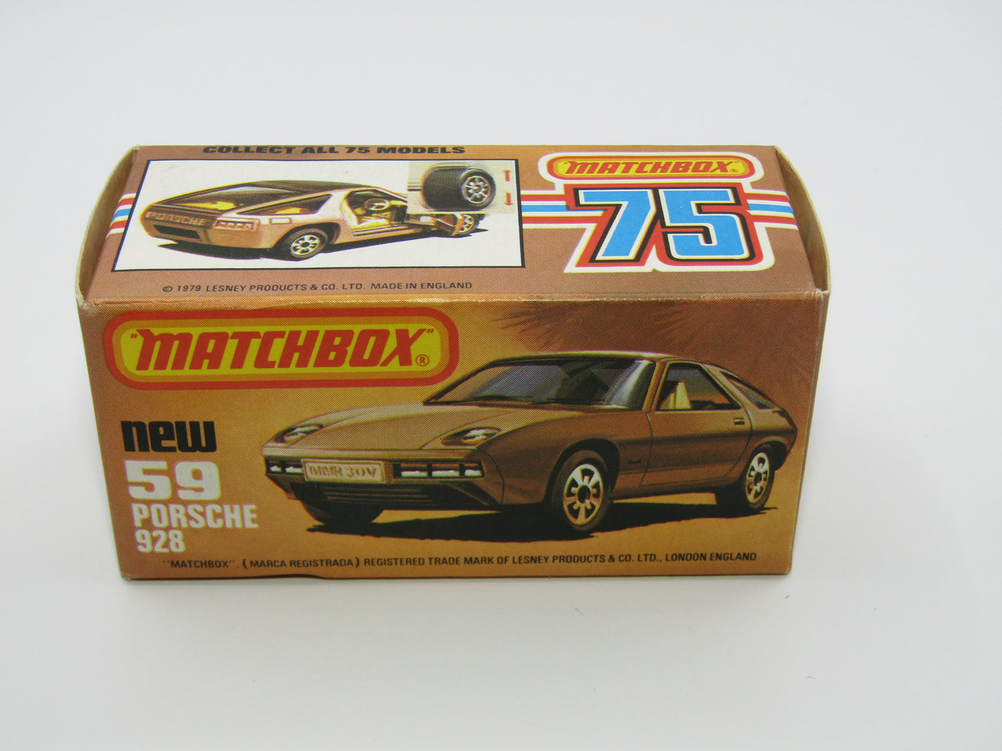 Matchbox Superfast 59C Porsche 928 CHAMPAGNE Gold, GREY Base