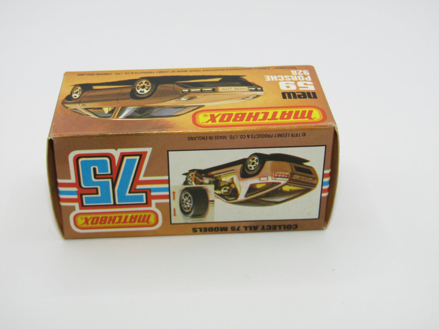 Matchbox Superfast 59C Porsche 928 CHAMPAGNE Gold, GREY Base