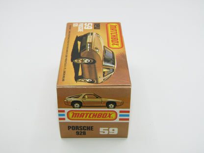 Matchbox Superfast 59C Porsche 928 CHAMPAGNE Gold, GREY Base