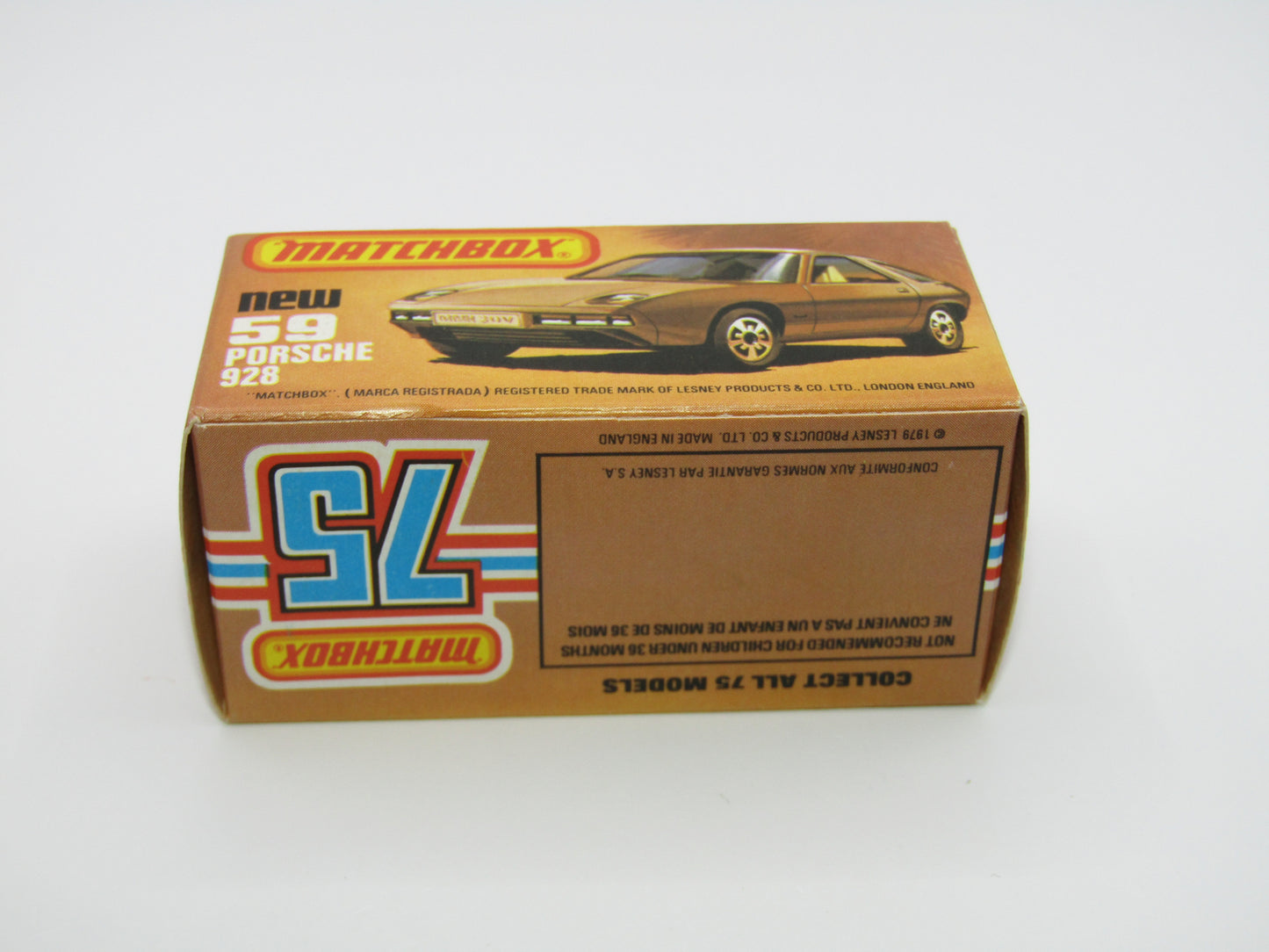 Matchbox Superfast 59C Porsche 928 CHAMPAGNE Gold, GREY Base