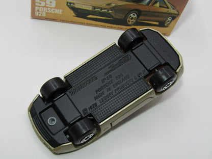 Matchbox Superfast 59C Porsche 928 CHAMPAGNE Gold, SATIN BLACK Base