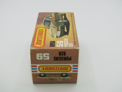 Matchbox Superfast 59C Porsche 928 CHAMPAGNE Gold, SATIN BLACK Base