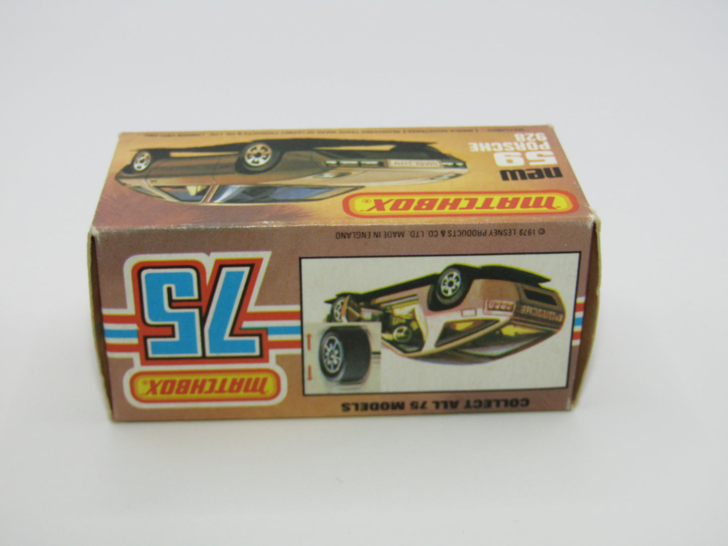 Matchbox Superfast 59C Porsche 928 CHAMPAGNE Gold, SATIN BLACK Base