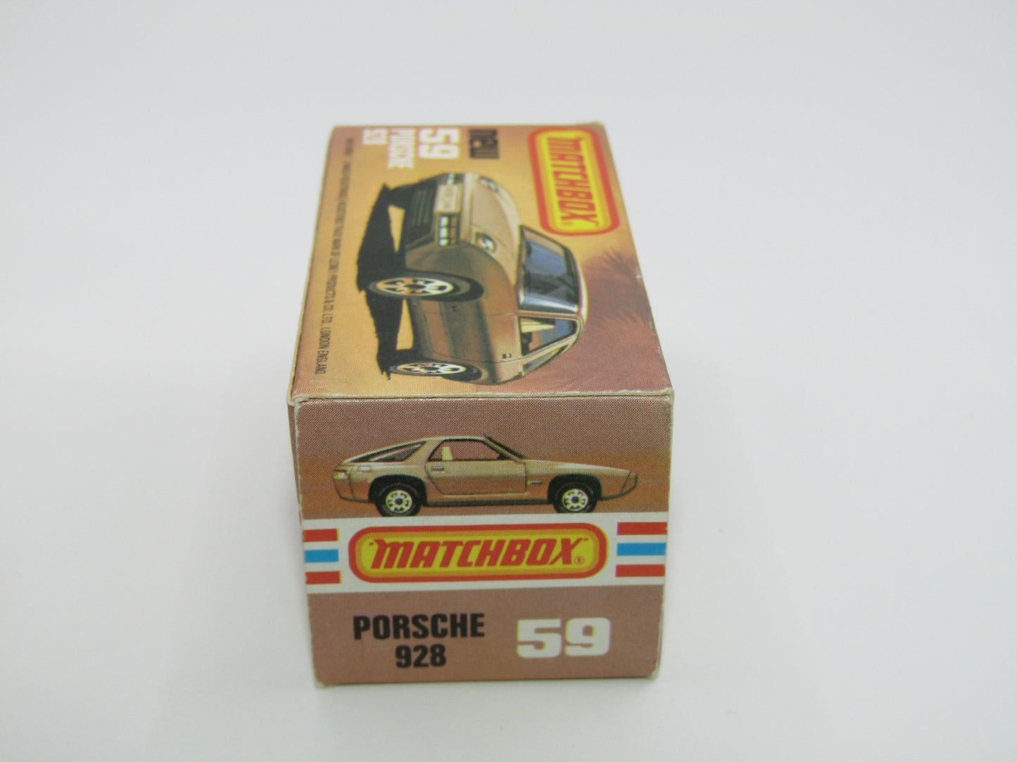 Matchbox Superfast 59C Porsche 928 CHAMPAGNE Gold, SATIN BLACK Base