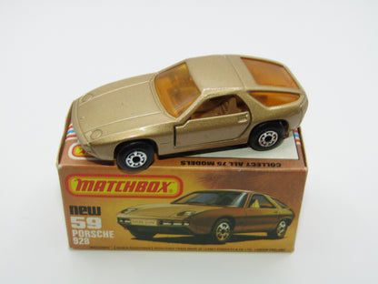 Matchbox Superfast 59C Porsche 928 Gold, METALLIC BROWN Base