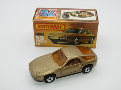 Matchbox Superfast 59C Porsche 928 Gold, METALLIC BROWN Base
