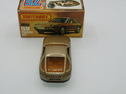 Matchbox Superfast 59C Porsche 928 Gold, METALLIC BROWN Base