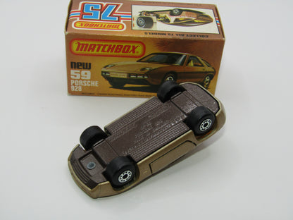 Matchbox Superfast 59C Porsche 928 Gold, METALLIC BROWN Base