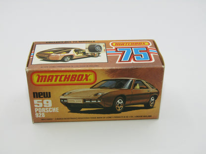 Matchbox Superfast 59C Porsche 928 Gold, METALLIC BROWN Base