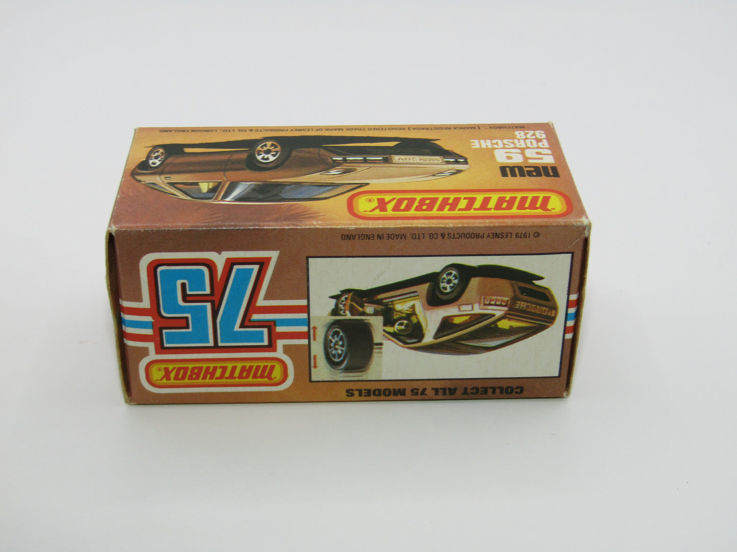 Matchbox Superfast 59C Porsche 928 Gold, METALLIC BROWN Base