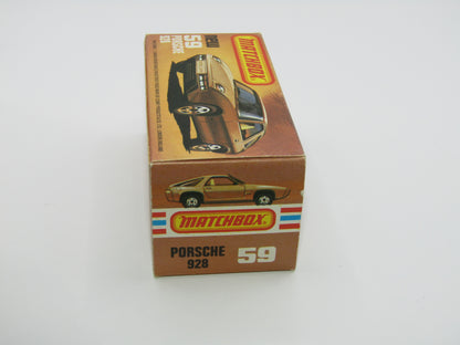 Matchbox Superfast 59C Porsche 928 Gold, METALLIC BROWN Base