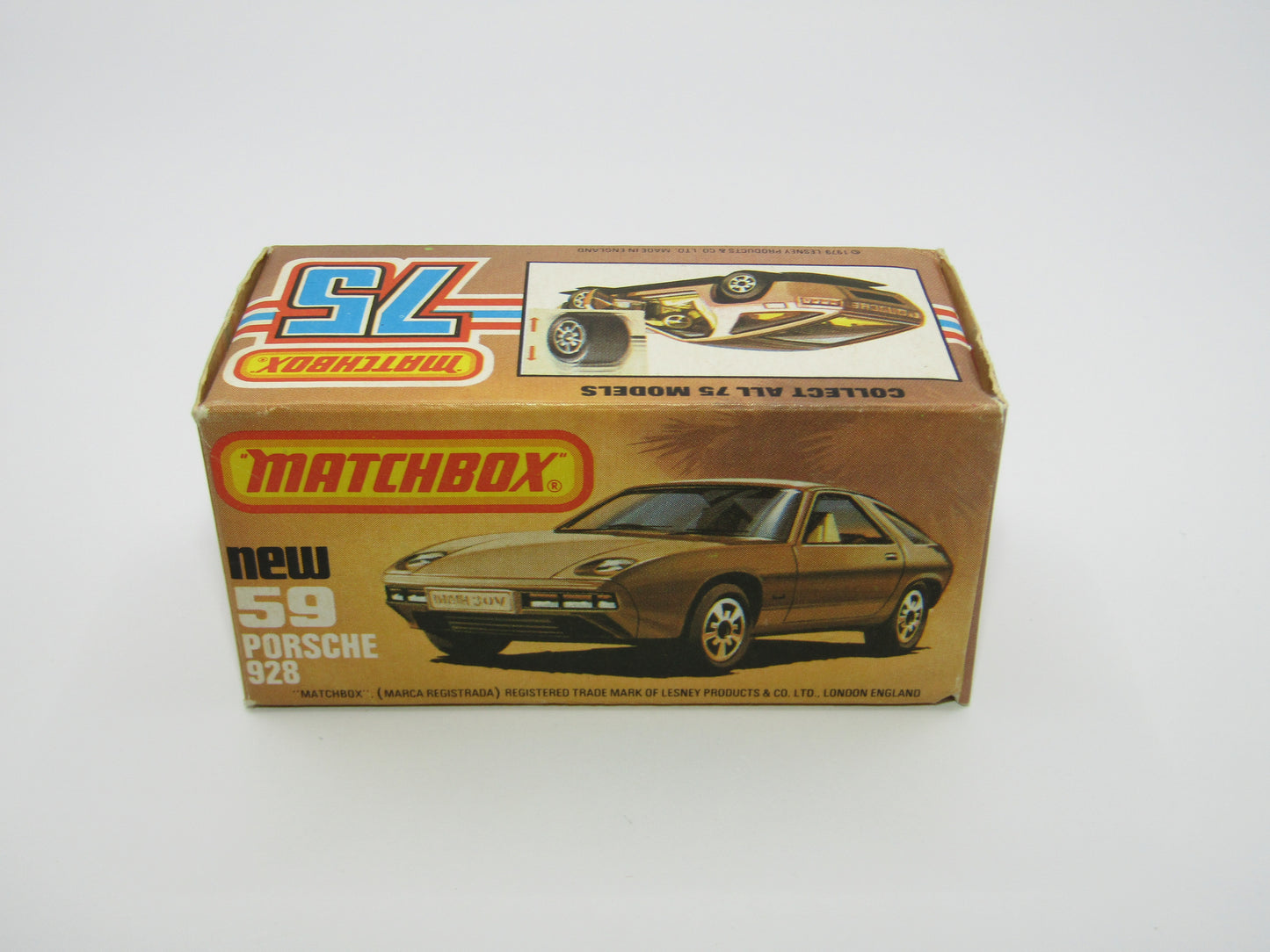 Matchbox Superfast 59C Porsche 928 Blue Tan Interior GLOSS BLACK Base