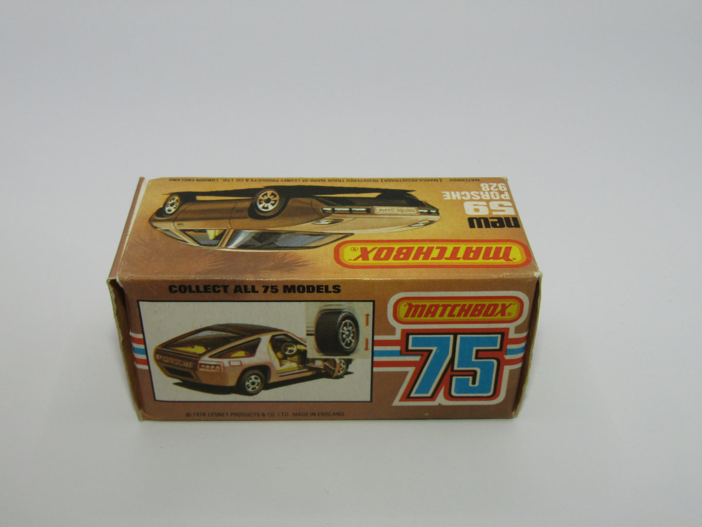 Matchbox Superfast 59C Porsche 928 Blue Tan Interior GLOSS BLACK Base