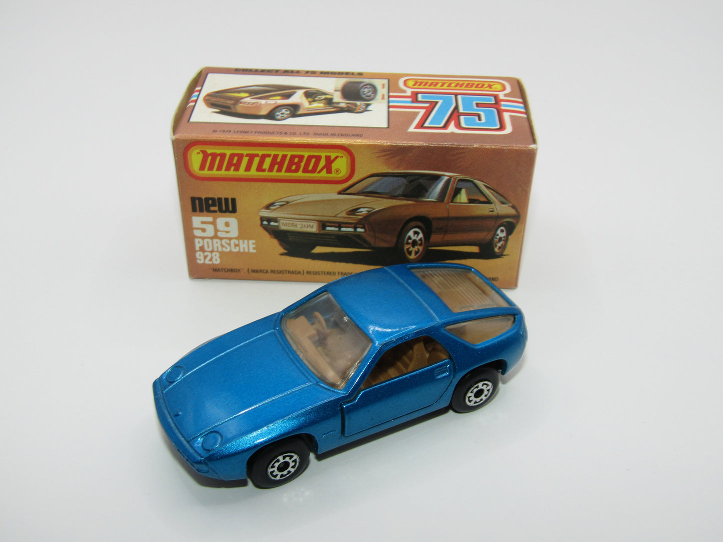 Matchbox Superfast 59C Porsche 928 Blue UNPAINTED BASE