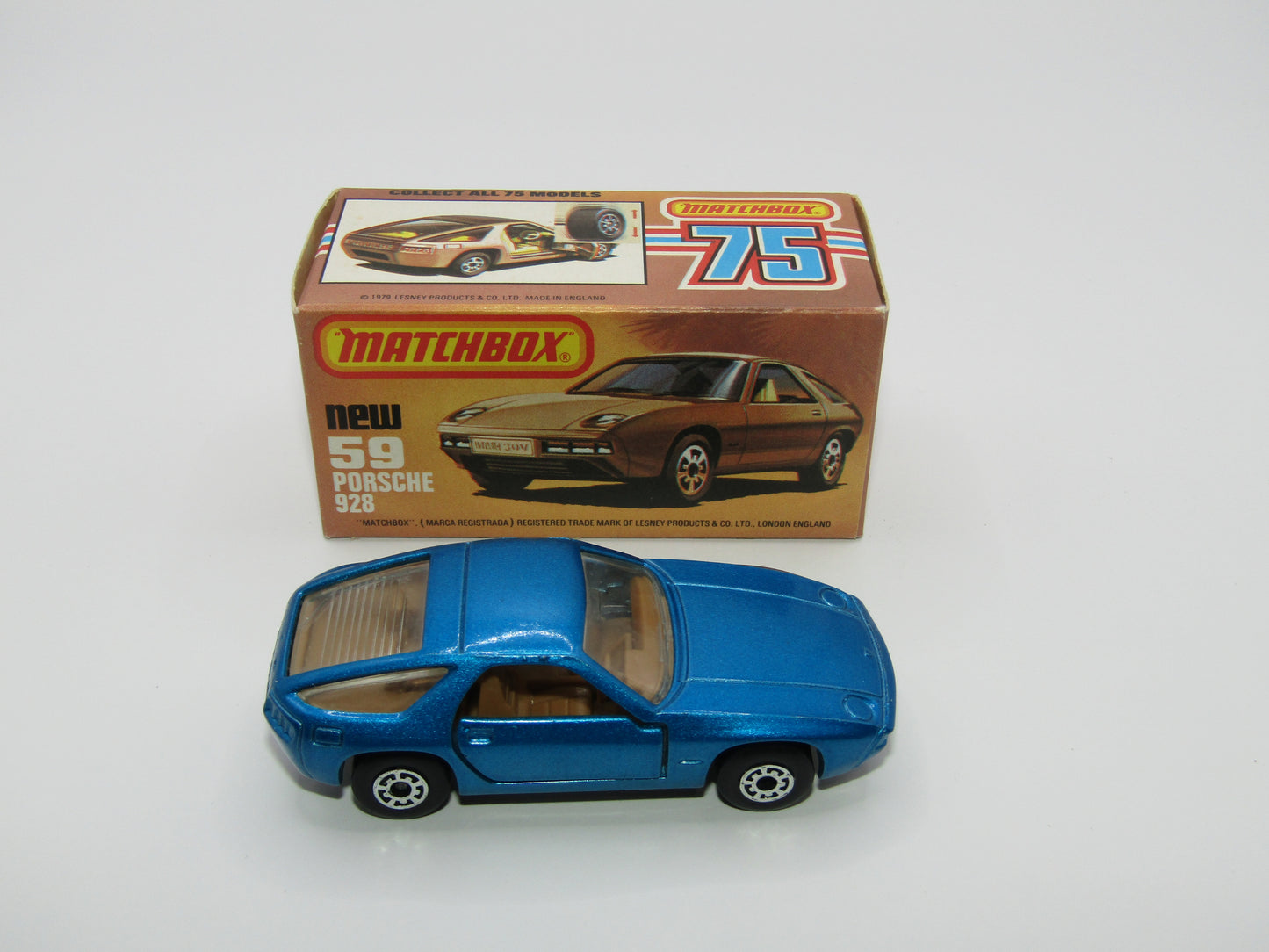 Matchbox Superfast 59C Porsche 928 Blue UNPAINTED BASE
